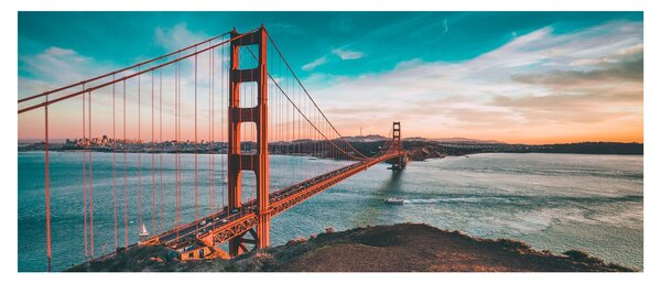 Kép - Golden Gate, San Francisco (120x50 cm)