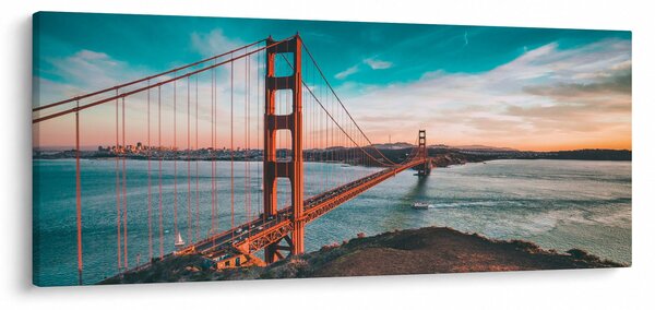 Kép - Golden Gate, San Francisco (120x50 cm)