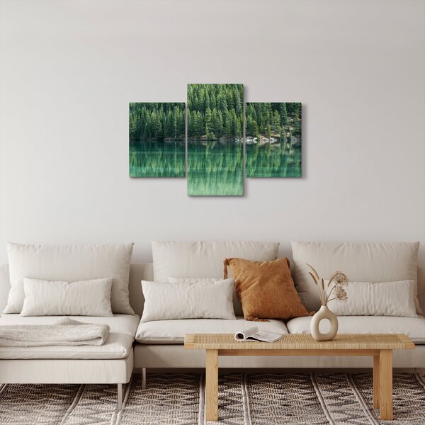 Kép - Tűlevelű a tónál (90x60 cm)