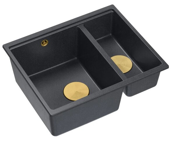 Gránit mosogató Logan 150 Black Metallic