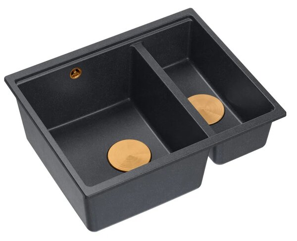 Gránit mosogató Logan 150 Black Metallic