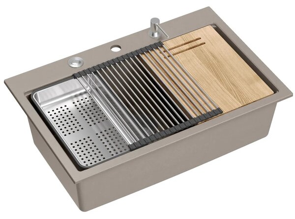 Gránit mosogató MARC 110 WORKSTATION Beige