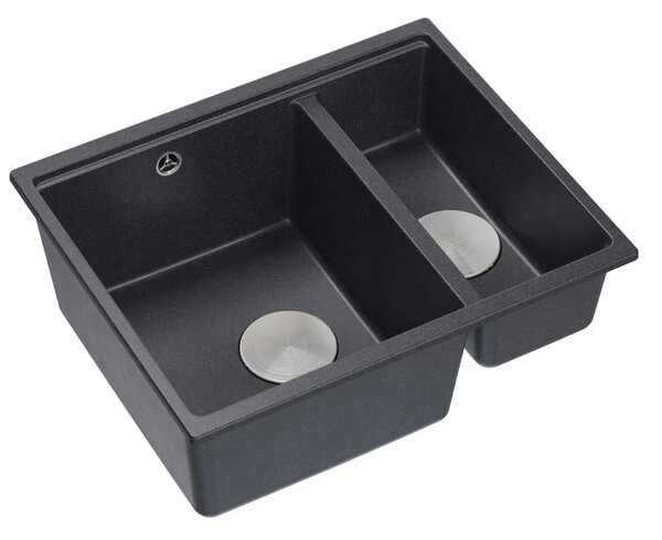 Gránit mosogató Logan 150 Black Metallic