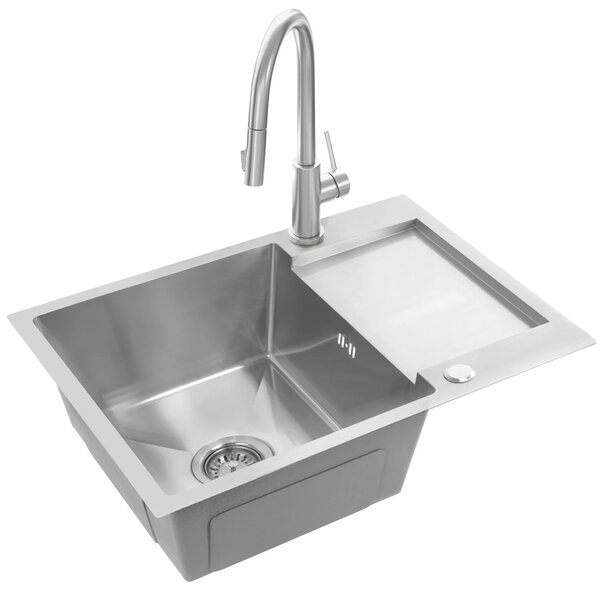 Acél mosogatótálca Paul BRUSH NICKEL