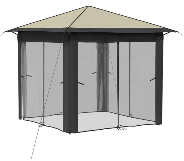 Kerti Pavilon 4 Oldalfallal 2,6 x 2,6 m Krém és Antracit