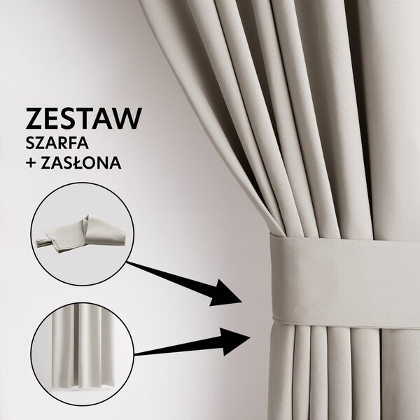 Bézs dimout (részleges sötétítő) függöny 140x245 cm Kierra – Restilo