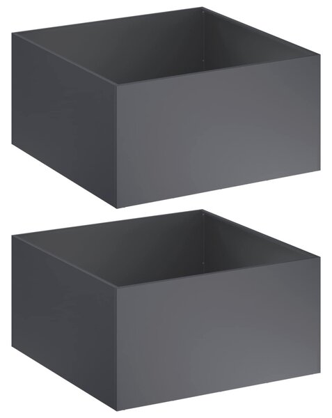 Kerti cserép 2 db Antracitszürke 100 x 100 x 40 cm