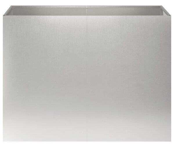 Kerti cserép Ezüst 80 x 40 x 60 cm Rozsdamentes Acél