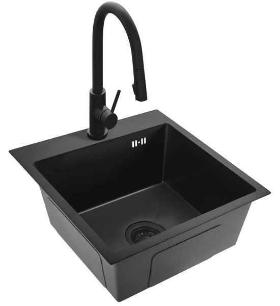 Acél mosogatótálca Leo 40 Black