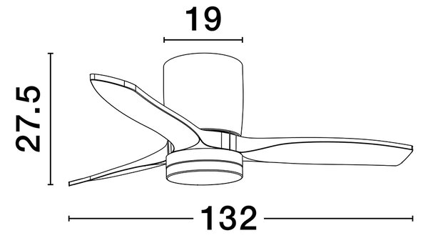 Aloa ventilátoros mennyezeti lámpa