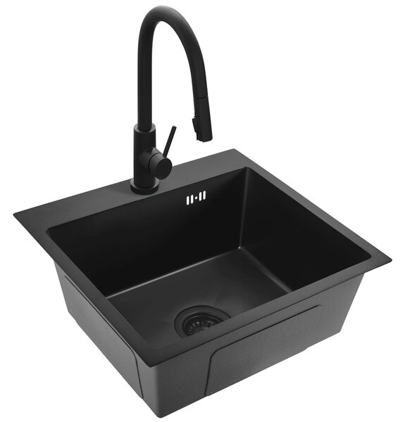 Acél mosogatótálca Leo 50 Black