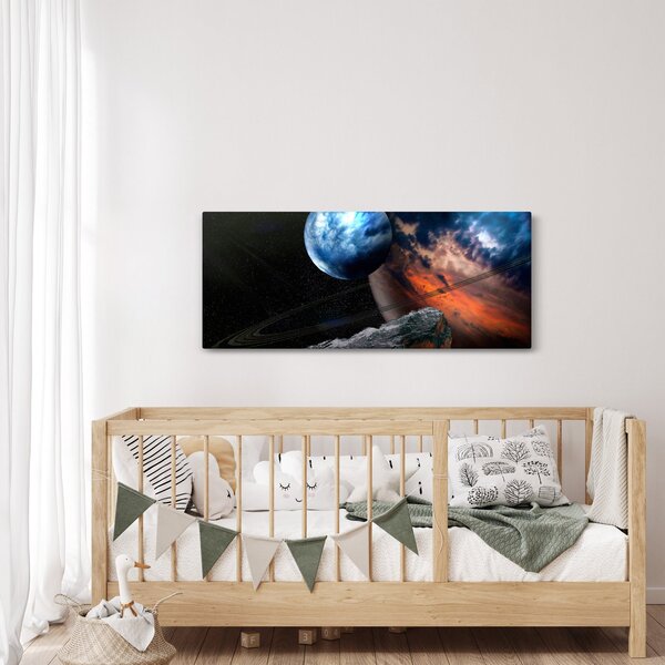 Egy bolygó képe az űrben (120x50 cm)