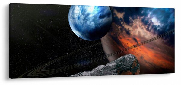 Egy bolygó képe az űrben (120x50 cm)