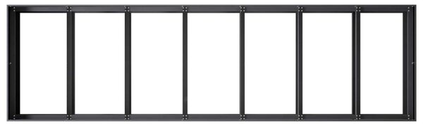 Kerti cserép Fekete 280 x 80 x 60 cm Hidegen hengerelt acél