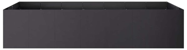Kerti cserép Fekete 280 x 80 x 60 cm Hidegen hengerelt acél