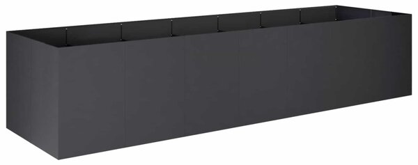 Kerti cserép Fekete 280 x 80 x 60 cm Hidegen hengerelt acél