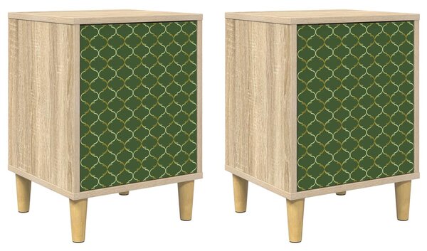 Éjjeliszekrény GELEEN 2 db Sonoma Tölgy 36 x 33 x 50 cm