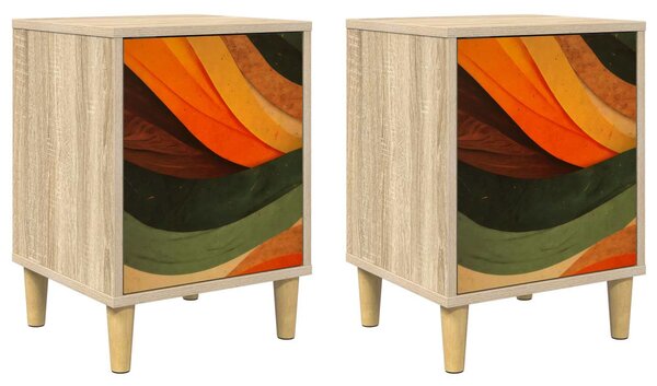 Éjjeliszekrény BONN 2 db Sonoma Tölgy 36 x 33 x 50 cm