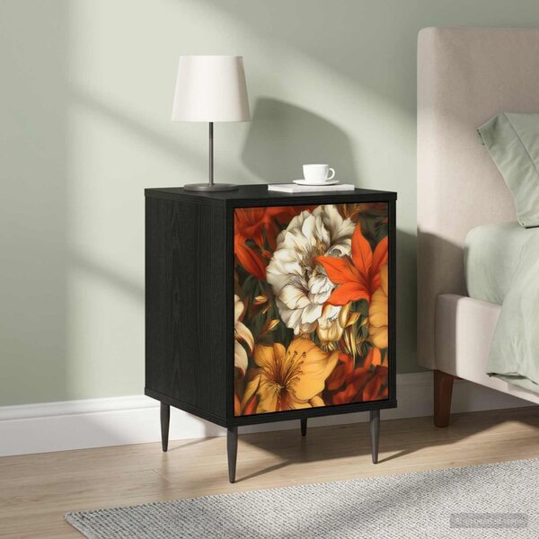 Éjjeliszekrény GENNEP 2 db Fekete Tölgy 36 x 33 x 51 cm