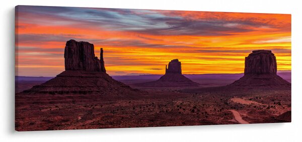 Kép - Emlékmű - völgy Arizonában (120x50 cm)