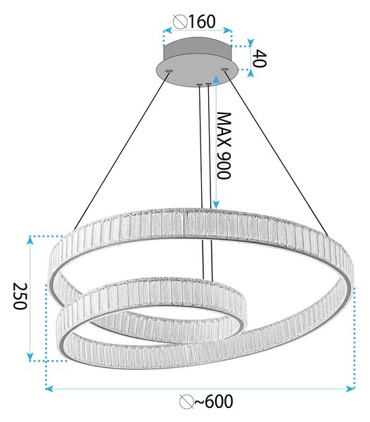 Lámpa LED APP1767-CP GOLD