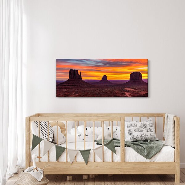 Kép - Emlékmű - völgy Arizonában (120x50 cm)