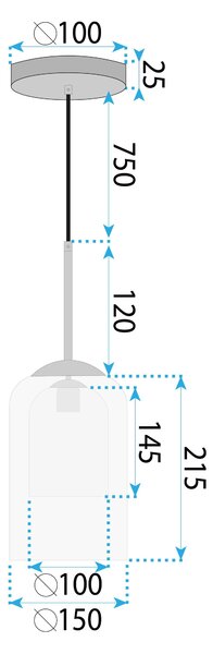 Függőlámpa APP1704-1PC Amber