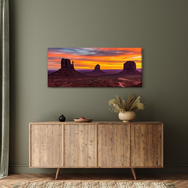 Kép - Emlékmű - völgy Arizonában (120x50 cm)