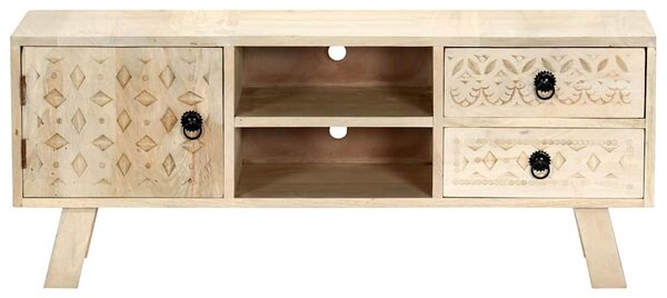 Tömör mangófa TV-szekrény 110 x 30 x 44 cm