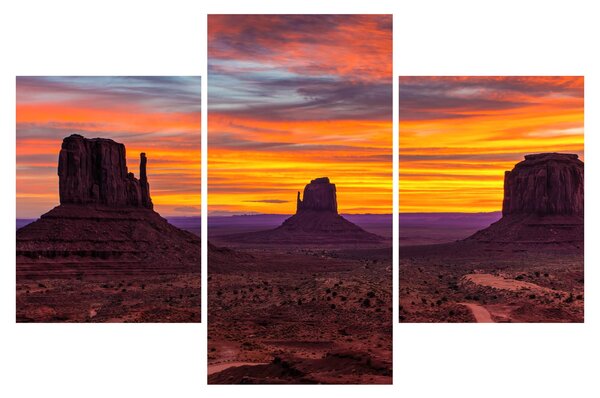 Kép - Emlékmű - völgy Arizonában (90x60 cm)