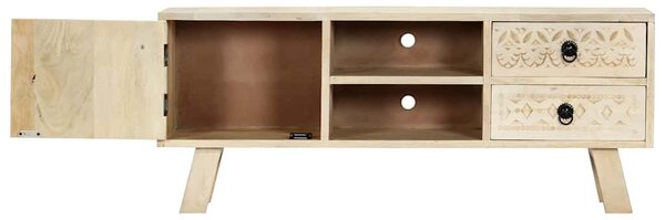 Tömör mangófa TV-szekrény 110 x 30 x 44 cm
