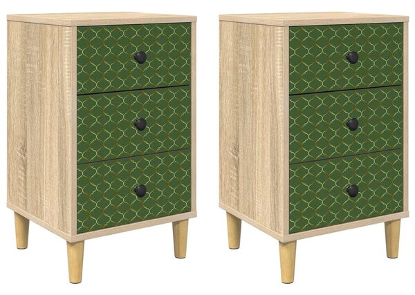 Éjjeliszekrény GELEEN 2 db Sonoma Tölgy 36 x 33 x 60 cm