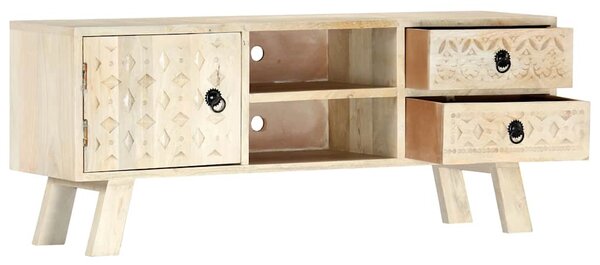Tömör mangófa TV-szekrény 110 x 30 x 44 cm