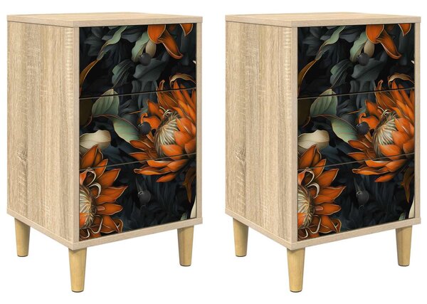 Éjjeliszekrény LOCHEM 2 db Sonoma Tölgy 36 x 33 x 60 cm