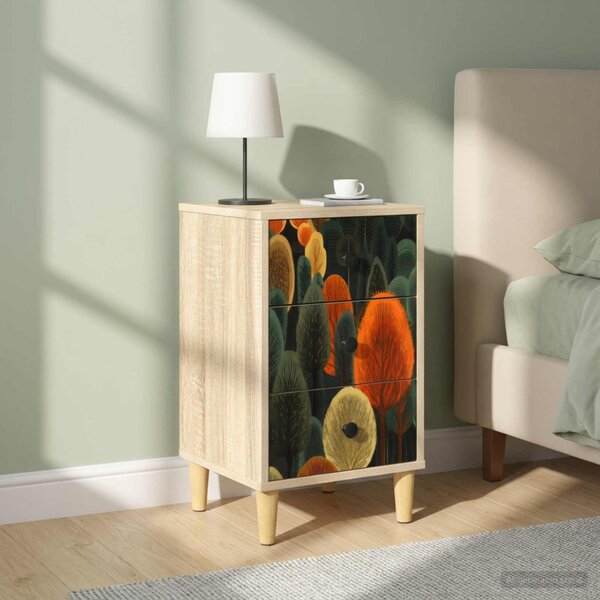 Éjjeliszekrény ZAANDAM 2 db Sonoma Tölgy 36 x 33 x 60 cm
