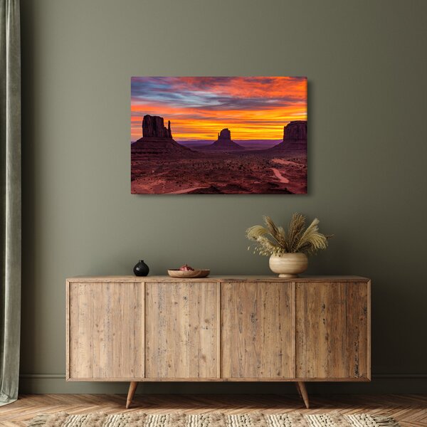 Kép - Emlékmű - völgy Arizonában (90x60 cm)