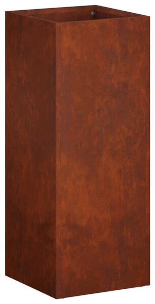 Kerti cserép 2 db Rozsdás 20 x 20 x 40 cm Időjárásálló Acél