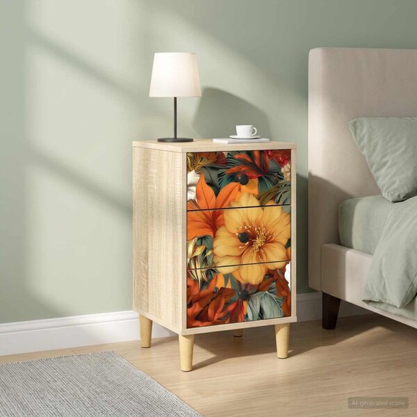 Éjjeliszekrény GENNEP 2 db Sonoma Tölgy 36 x 33 x 60 cm