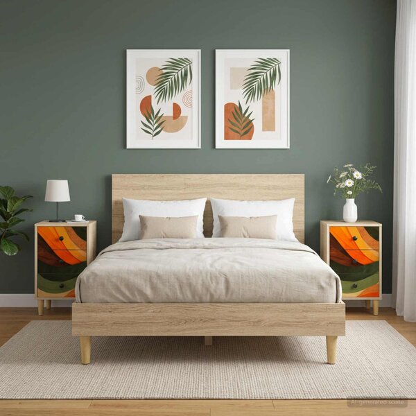 Éjjeliszekrény BONN 2 db Sonoma Tölgy 36 x 33 x 60 cm