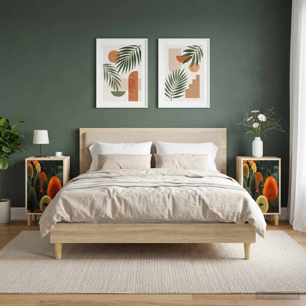 Éjjeliszekrény ZAANDAM 2 db Sonoma Tölgy 36 x 33 x 60 cm