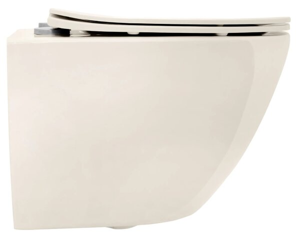 Felfüggesztett WC-csésze REA Carlo Mini Rimless Ecru
