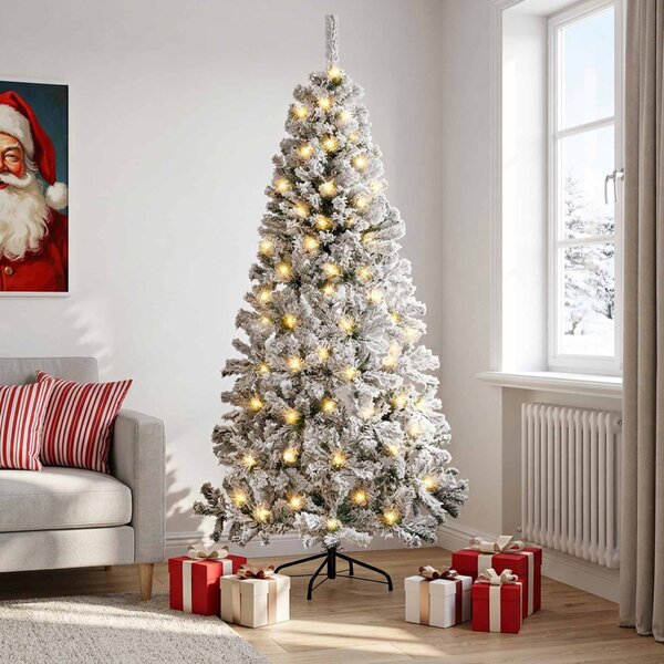 Műanyag Hajtogatós Karácsonyfa 210 cm 300 LED Meleg fehér