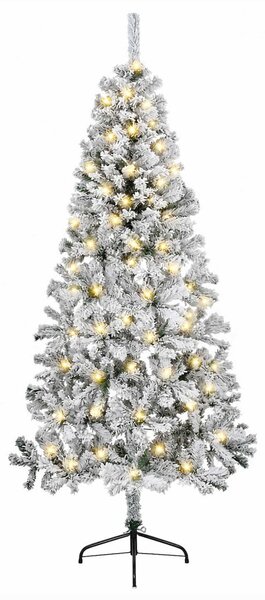 Műanyag Hajtogatós Karácsonyfa 210 cm 300 LED Meleg fehér