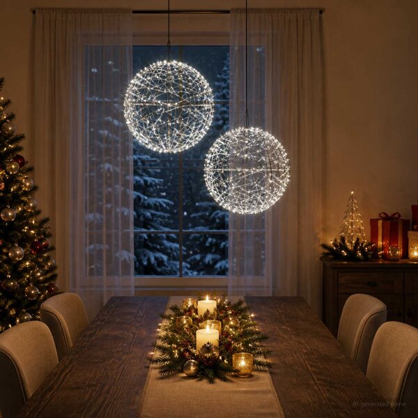 Karácsonyi csúcsdísz világítás 2 db 1000 LED Hideg fehér