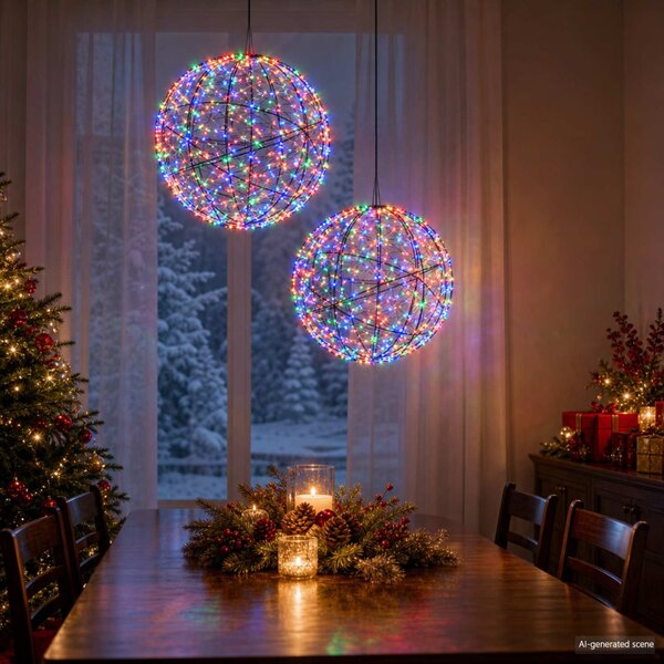 Karácsonyi csúcsdísz világítás 2 db 1000 LED Többszínű