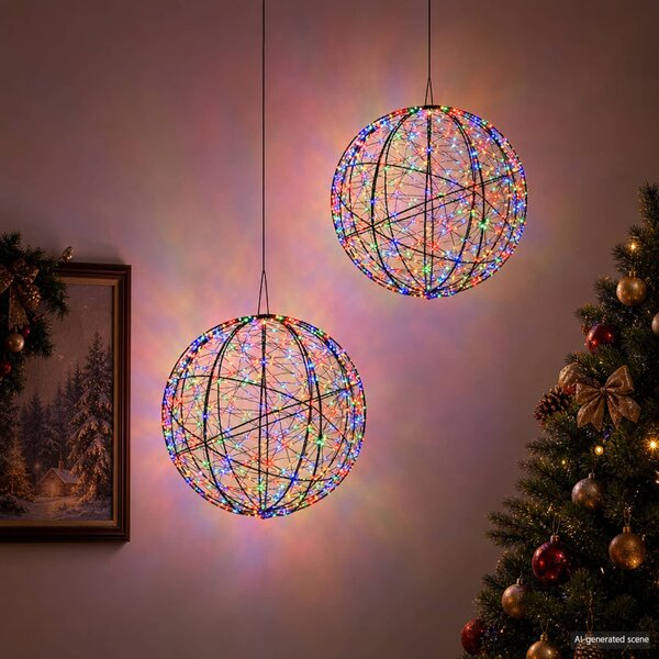 Karácsonyi csúcsdísz világítás 2 db 1000 LED Többszínű