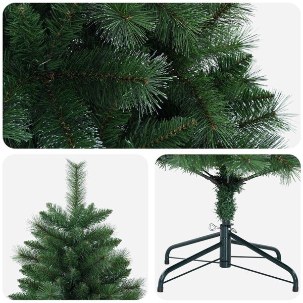 Mű karácsonyfa 180 cm PVC és fém Zöld