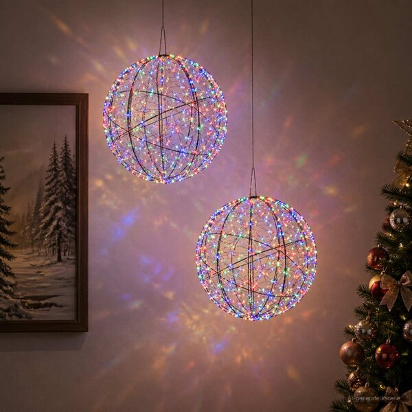 Karácsonyi csúcsdísz világítás 2 db 1500 LED Többszínű