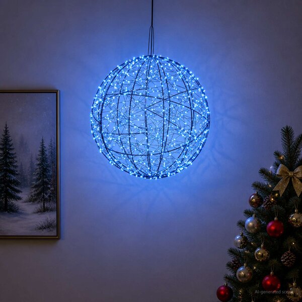 Karácsonyi csúcsdísz világítás 950 LED Kék Átmérő 60 x 63 cm
