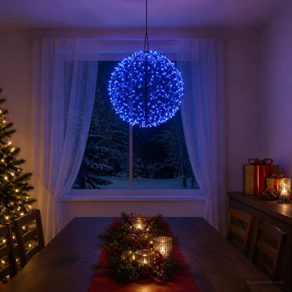 Karácsonyi csúcsdísz világítás 750 LED Kék Átmérő 50 x 52 cm